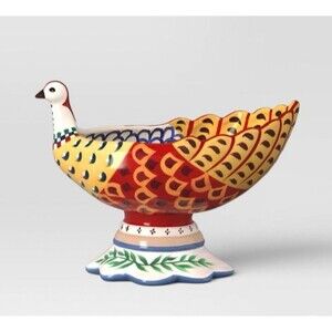 Ceramic Bowl Bird NEW Mah Jongg One Bam Bird Mahjong approx 9x12x8" Fast Ship